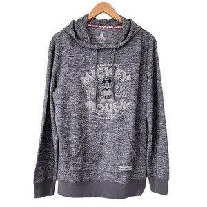 Disney Parks Women's Mickey Pullover Sweatshirt Size L In Heather Gray